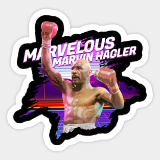 marvin hagler retrowave Sticker